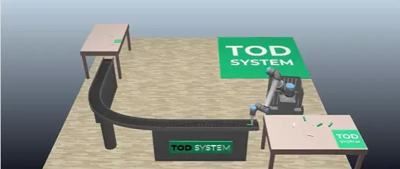 Todrobot TR1 Digital Twin en acción